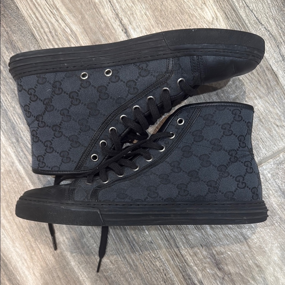 Gucci Black High-Top Sneakers with GG Monogram